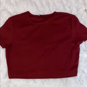 Burgundy crop top